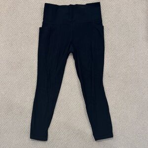 Athlete Black Salutation Stash Leggings